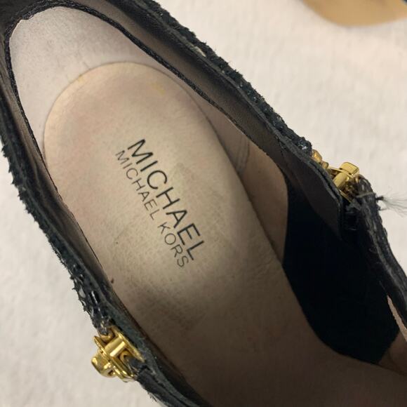 MICHAEL Michael Kors Women's Black Heels Snakeskin Heels Size 9M - Picture 8 of 11